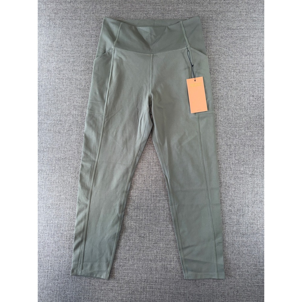 Girlfriend Collective Sage Green High Rise Compressive Pocket Leggings Large